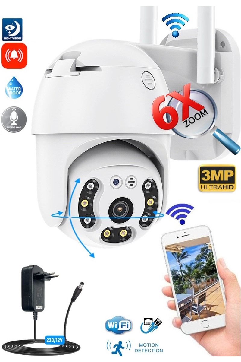 Ventus Ventus iCSee 360 Dönebilen Kablosuz Wifi Ip Kamera Speed Dome 1080p FullHD Gece Görüşlü Hareketli — 6. ürün görseli