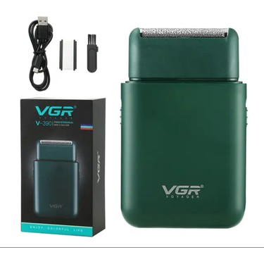 Vgr Vgr V-390 Sıfır Sakal ve Yanak USB Şarjlı Traş Makinesi Yeşil Kablosuz Kullanım fiyatı ve görseli