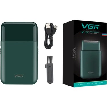 Vgr Vgr V-390 Sıfır Sakal ve Yanak USB Şarjlı Traş Makinesi Yeşil Kablosuz Kullanım — 3. ürün görseli