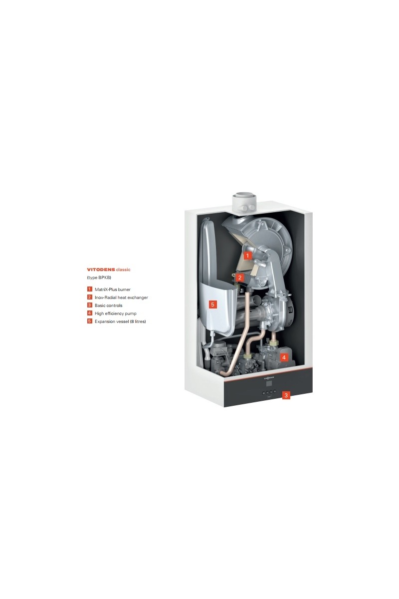 Viessmann Viessmann Vitodens Classic 25 kW Yoğuşmalı Kombi (Baca — 6. ürün görseli