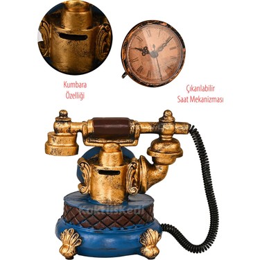 KaktüsKedi Vintage Telefon Model Nostaljik Dekoratif Masa — 3. ürün görseli