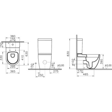 VitrA Vitra Vitra S55 Smoothflush Kanalsız Duvara Tam Dayalı Klozet Rezervuar Seti (Yavaş Kapanır Kapak — 2. ürün görseli