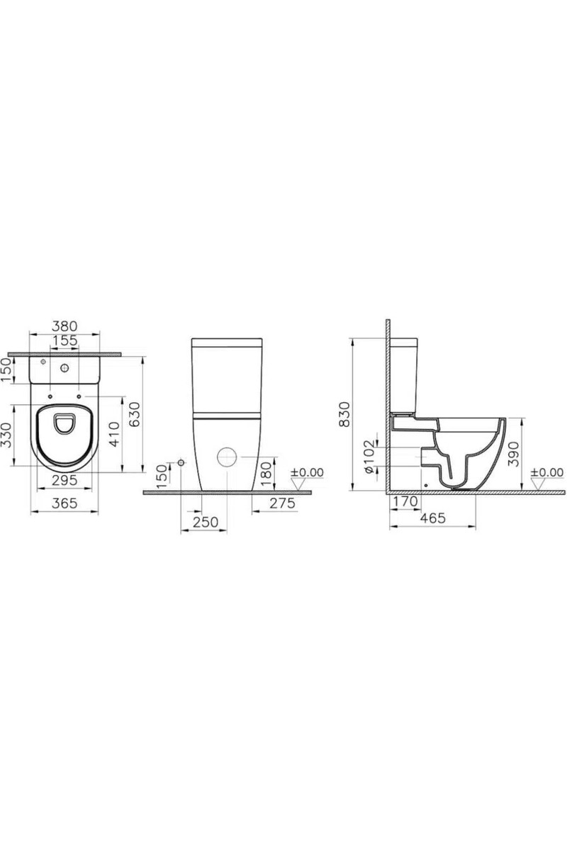 VitrA Vitra Vitra S55 Smoothflush Kanalsız Duvara Tam Dayalı Klozet Rezervuar Seti (Yavaş Kapanır Kapak — 5. ürün görseli