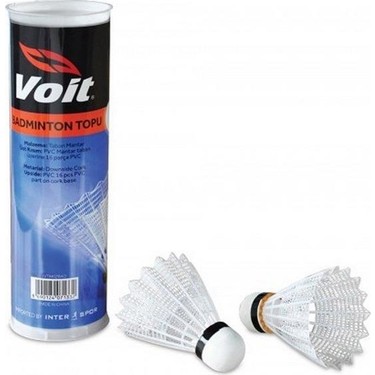 Voit Voit Badminton Topu 6'lı Beyaz Renk PVC ve Taban Mantar Malzemeden Profesyonel Kullanım fiyatı ve görseli