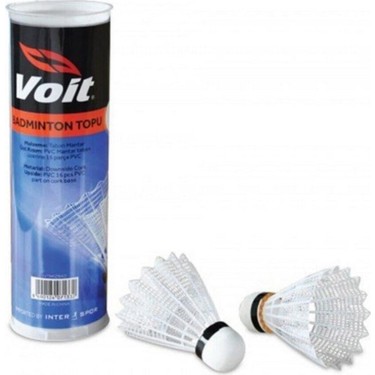 Voit Voit Badminton Topu 6'lı Beyaz Renk PVC ve Taban Mantar Malzemeden Profesyonel Kullanım — 3. ürün görseli