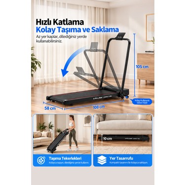 Voit Voit Compact Vibe Katlanabilir Titreşimli Koşu Bandı Eğimi Ayarlı Brushless Motor Loop Bant Seti — 2. ürün görseli