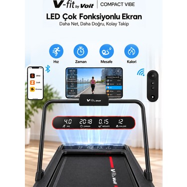 Voit Voit Compact Vibe Katlanabilir Titreşimli Koşu Bandı Eğimi Ayarlı Brushless Motor Loop Bant Seti — 6. ürün görseli