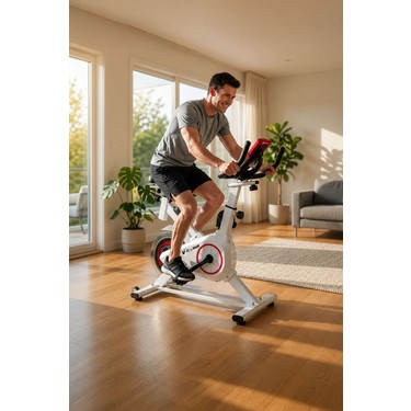 Voit V-Fit By Voit HB101 Beyaz Spin Bike Taşınabilir, Direnci Ayarlanabilir, Elden Nabız Ölçer, Sessiz — 2. ürün görseli