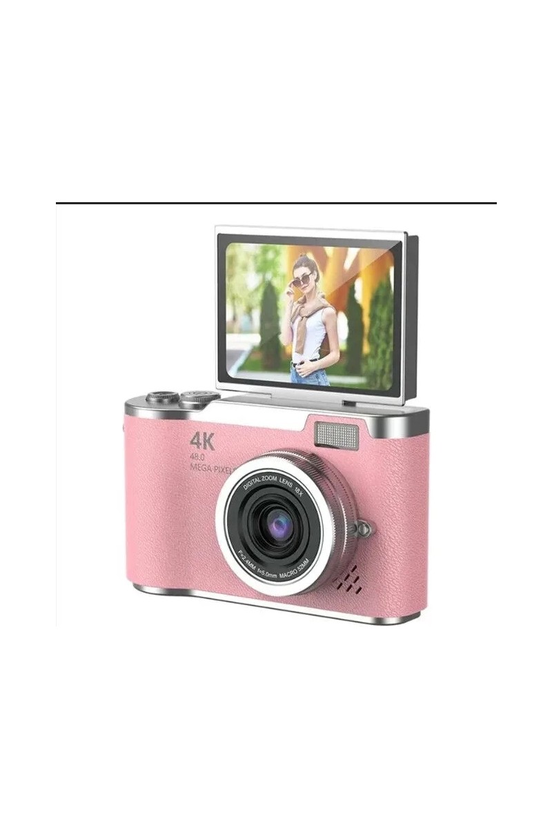 Vothoon 4K Dijital Retro Video Kamera 48MP 18X Zoom Flaşlı (32GB) Kart Dijital Vlog Fotoğraf Makinesi TÜRKÇE