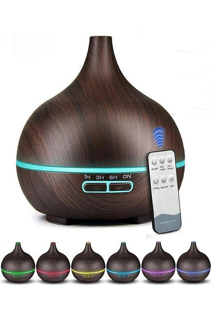 Vothoon Hava Nemlendirici 7 LED Işıklı Aromatik Oda Kokusu 550 ml Kahve Aroma Difüzörü Buhar