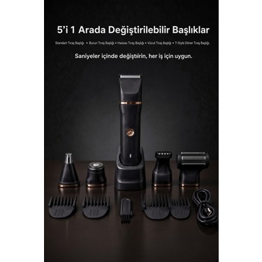 Wablow Wablow Erkek Bakım Seti, Yüz/Saç/Vücut Tıraş Makinesi, Islak / IPX7 Su Geçirmez,Seramik Bıçak Şarj — 4. ürün görseli