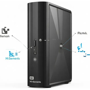 WD WD 6TB Elements 3.5'' Usb3 Siyah — 5. ürün görseli