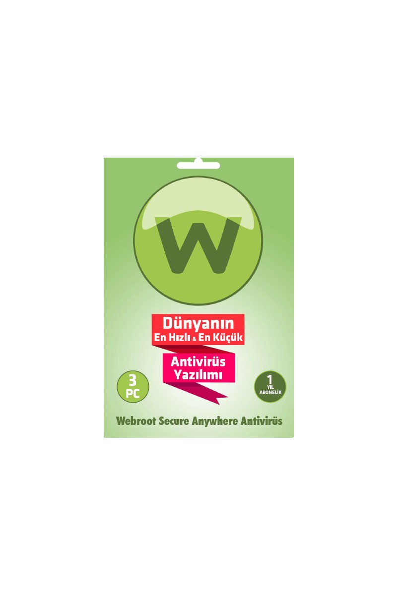 Webroot SecureAnywhere Antivirus 3 Kullanıcı 1 Yıl