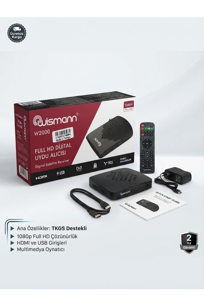 Wismann Wismann W2000 Full Hd Uydu Alıcısı Yeni Kasalı Tkgs — 3. ürün görseli