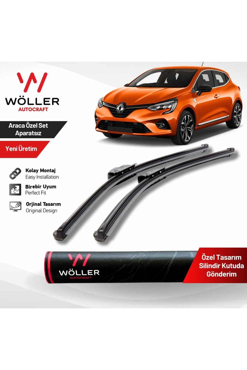 Wöller 2020 Sonrası Renault Clio 5 Silecek Takımı Universal Uyumlu Yüksek Performanslı
