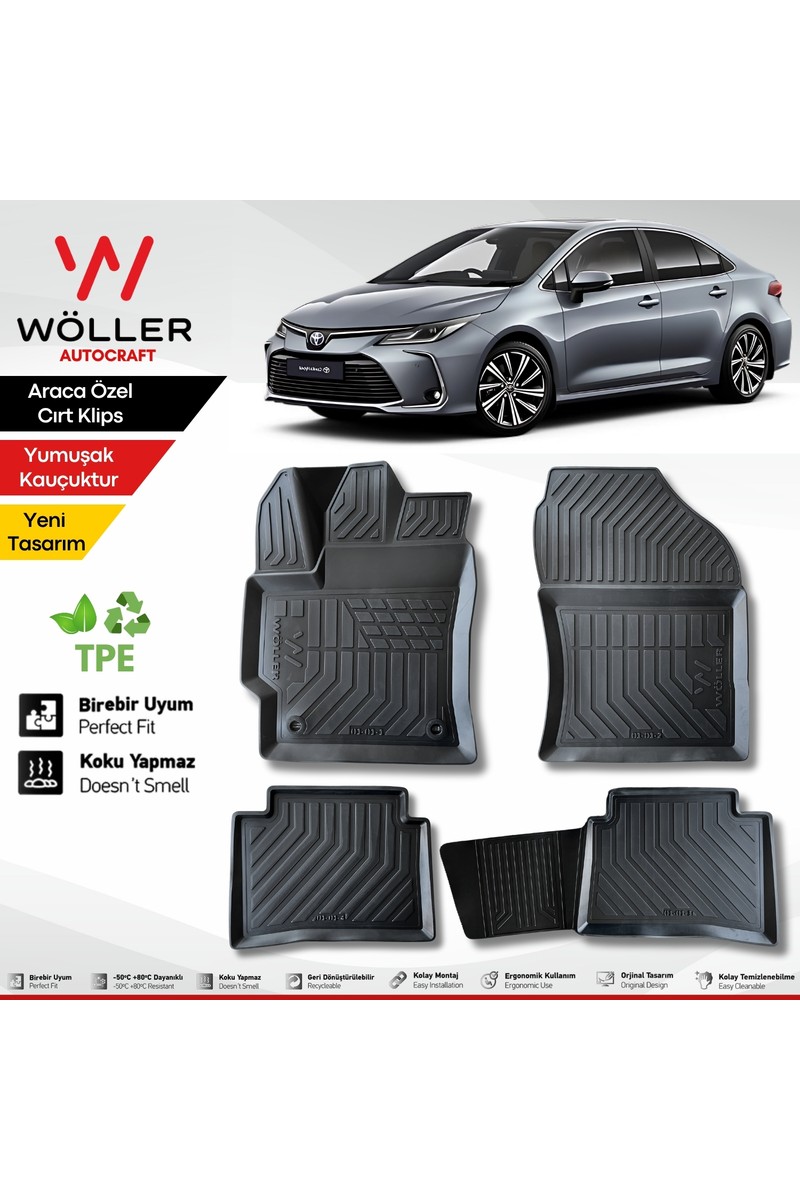Wöller Wöller Toyota Corolla Paspas 2019 2025 Arası Uyumlu 3D Havuzlu Wöller — 2. ürün görseli