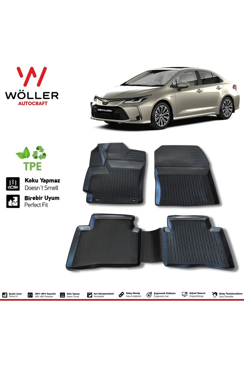 Wöller Wöller Toyota Corolla Paspas 2019 2025 Arası Uyumlu 3D Havuzlu Wöller — 4. ürün görseli