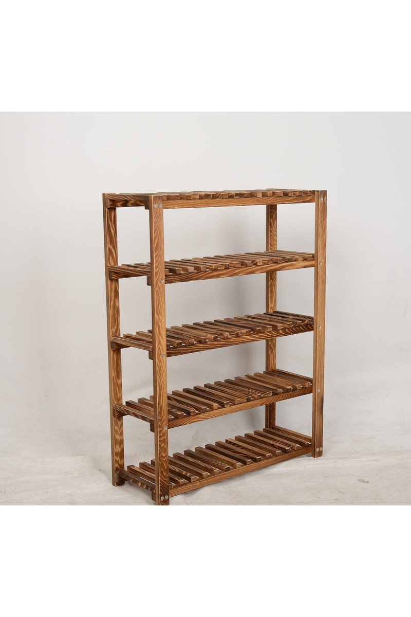 Wooden City Wooden City 5 Katlı Ahşap Ayakkabılık Masif Ahşap Malzeme ile Şık Görünüm — 4. ürün görseli