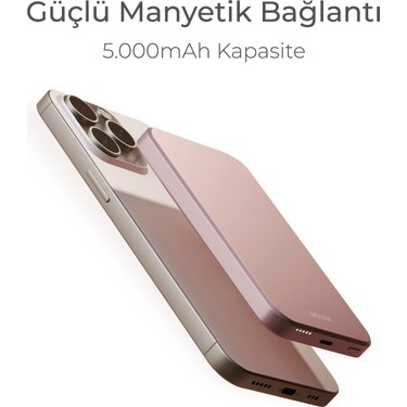Woyax Woyax By Deji Magsafe Powerbank 5000 mAh 20w Hızlı Taşınabilir Şarj Cihazı Batarya iPhone 12 13 14 — 3. ürün görseli