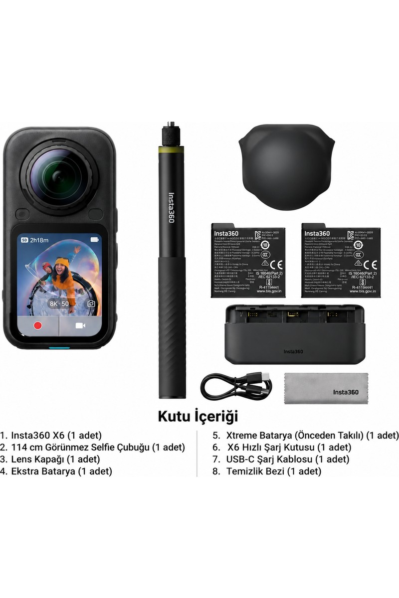 Insta360 X6 Essentials Bundle 360° 8k Kamera | INSTA360 Türkiye Resmi Distribütör — 2. ürün görseli