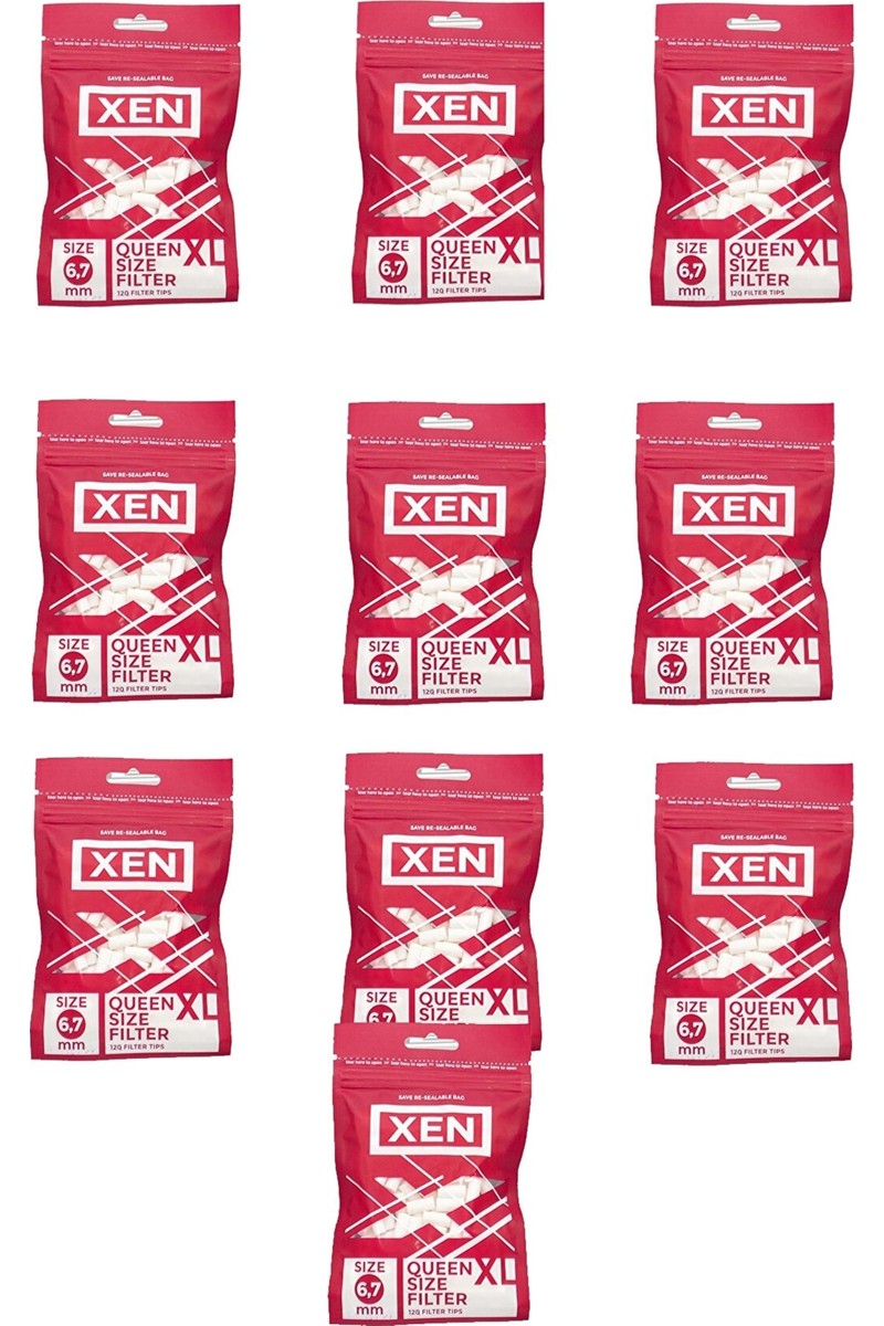 Xen 10 Paket Queen Size 6.7 mm Sigara Sünger Ağızlık Filtresi Yumuşak İçim Deneyimi Sunar