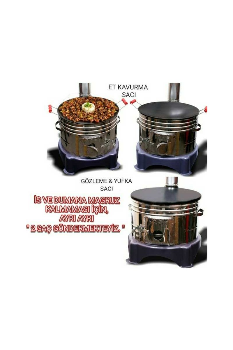yaramış yaramış Cift Musluklu Semaverli 19 Parca Guvec Mangal Toprak Tandır Comlek Soba Mangal — 3. ürün görseli