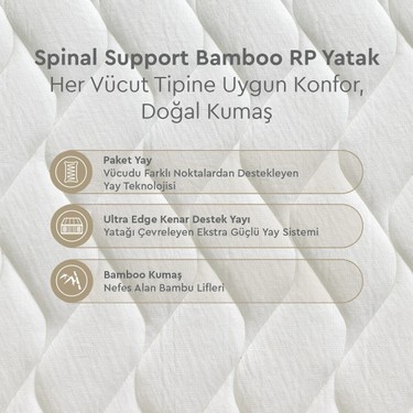 Yataş Yataş Spinal Support Bamboo Pocket Yaylı Ortopedik Yatak -140 x — 6. ürün görseli
