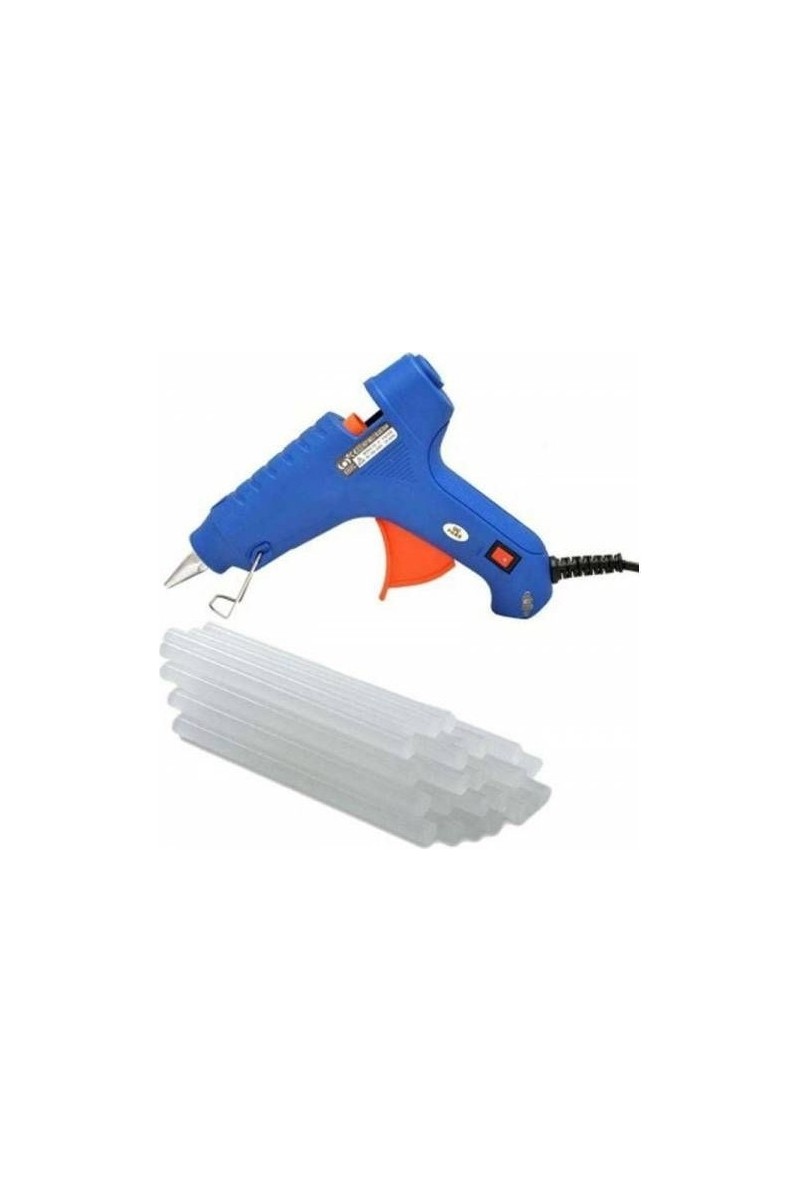 YDGR YDGR 20W Anahtarlı Ergonomik Silikon Tabancası - 7 mm Şeffaf Mum Çubukları ile 10 Adet Hediye Paketi — 2. ürün görseli