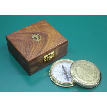Yenilig Yenilig 3 Adet Ahşap Kutulu Pirinç Pusula – Klasik Tasarım Brass Compass, Seyahat Navigasyon ve — 2. ürün görseli