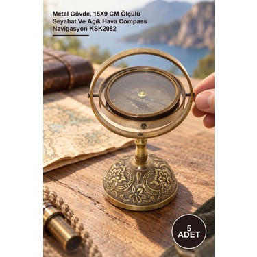 Yenilig Yenilig 5 Adet Pirinç Pusula – Metal Gövde, 15X9 cm Ölçülü Seyahat ve Açık Hava Compass Navigasyon fiyatı ve görseli