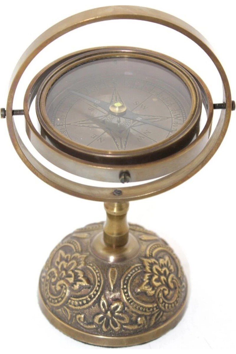 Yenilig Yenilig 5 Adet Pirinç Pusula – Metal Gövde, 15X9 cm Ölçülü Seyahat ve Açık Hava Compass Navigasyon — 4. ürün görseli