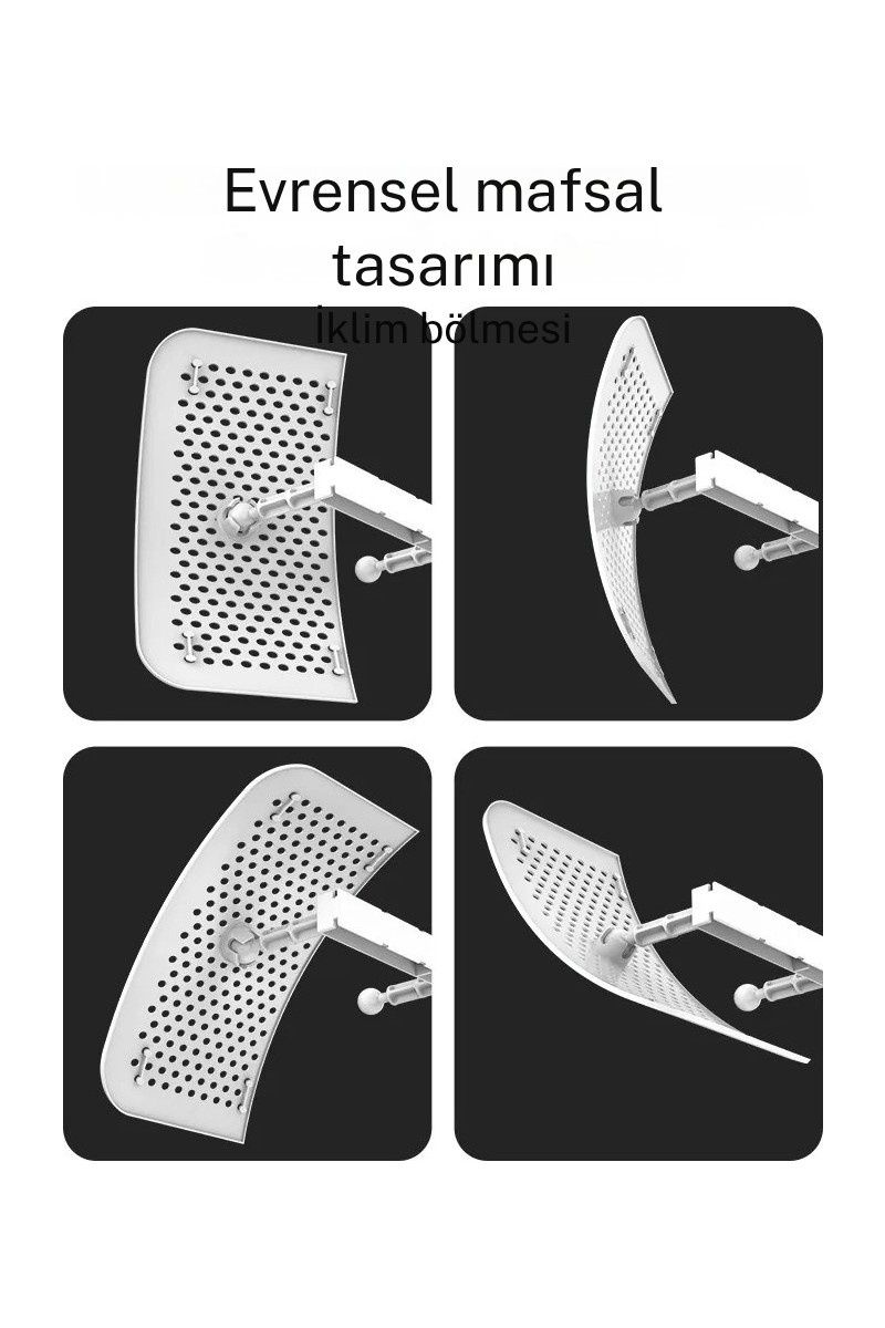 YeniTech YeniTech 6 Yapraklı Ayarlanabilir Klima Rüzgar Yönlendirici Deflektör Salon Tipi Split Klima Hava Dağıtıcı Delmesiz Kurulum Abs Plastik Anti Direkt Üfleme Aparatı Ev Ofis Uyumlu — 3. ürün görseli