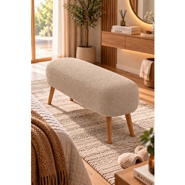 Yg Decor Yg Decor Lona Bukle Kumaş Modern Bench Puf Çok Amaçlı Yatak Ucu ve Antre — 3. ürün görseli