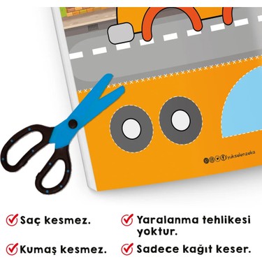 Yükselen Zeka Yükselen Zeka Kes Yapıştır - Makaslı Kitap Seti (Makas — 4. ürün görseli