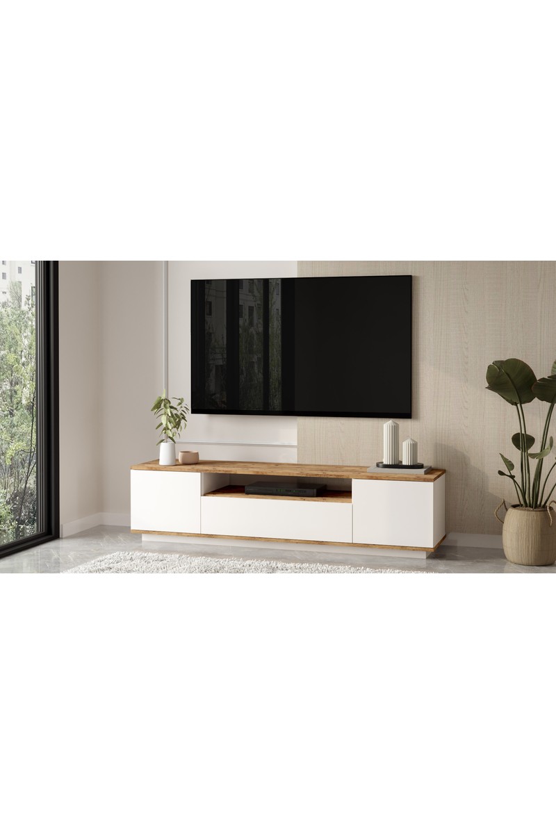 Yurupa Yurupa Aven Tv Ünitesi Tv Sehpası Kapaklı 180CM Çam-Beyaz Ave7-Aw — 3. ürün görseli