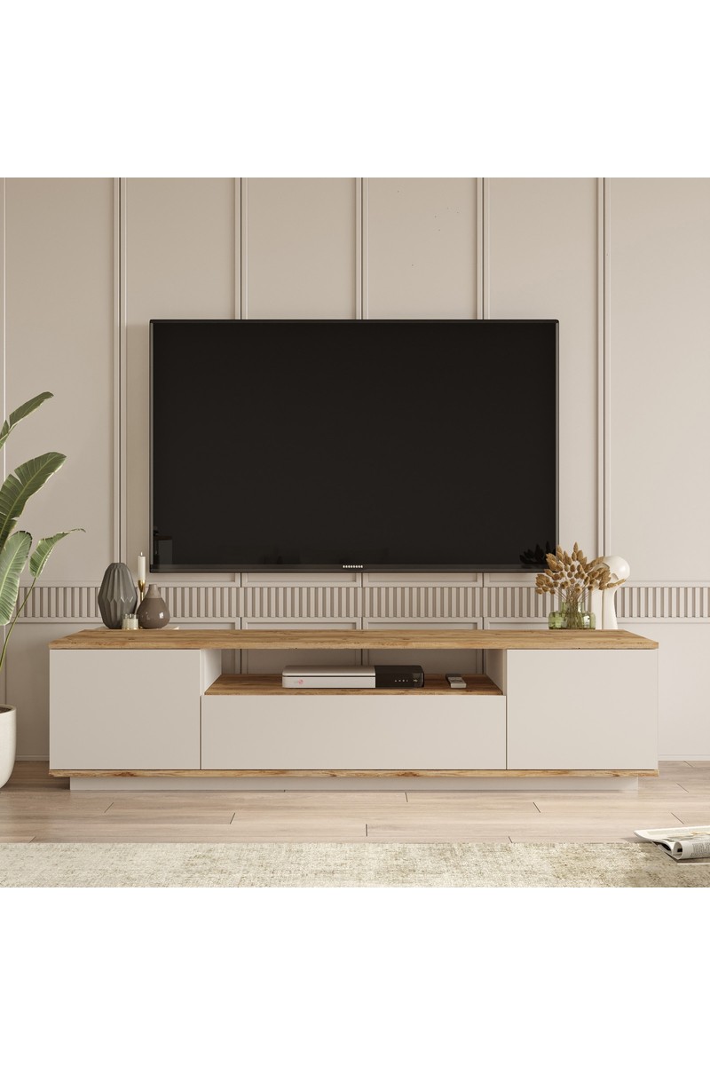 Yurupa Aven Tv Ünitesi Tv Sehpası Kapaklı 180CM Çam-Kaşmir Ave7-Aka