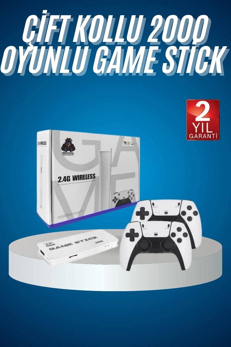 Zenviaa Zenviaa Mey Ithalat® 2.4 Ghz Oyun Konsolu Çift Konsol 4K Ultra Hd Game Stick — 6. ürün görseli
