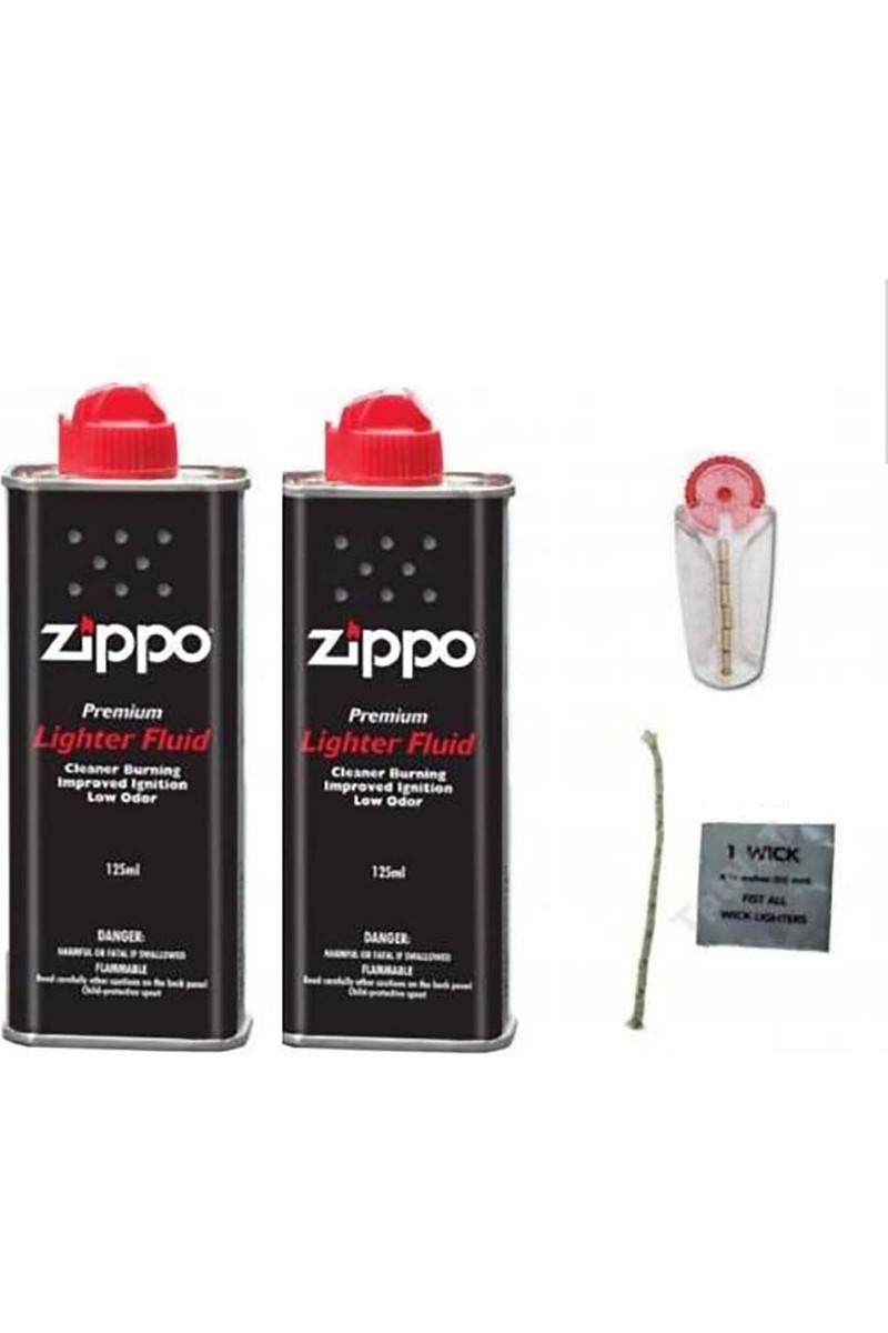 Zippo Benzin 2 Adet Zippo Taşı ve Fitil Süper Ikmal Seti