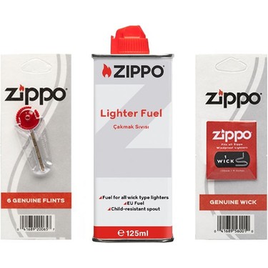 Zippo Zippo Benzin Çakmak Benzini Taş Fitil Set fiyatı ve görseli
