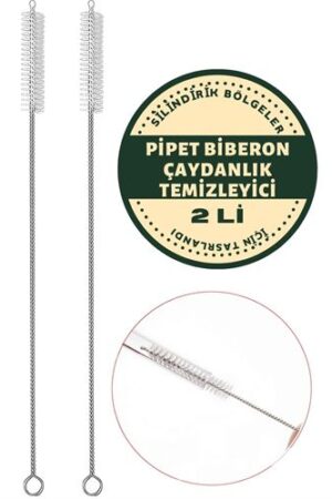 2 Adet Pipet Emzik Çaydanlık Temizleyici Fırça . Mutfak Ürünleri ve Mutfak Ekipmanları.