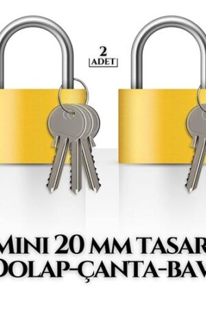 Mini 20mm Dolap Çanta Bavul Kilidi 2 ADET. Oto-Hırdavat ve Asma Kilit.