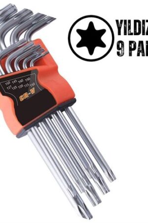 Yıldız Torx Combination 9 Parça Alyan Seti. Oto-Hırdavat ve Oto ve Hırdavat Ürünleri.