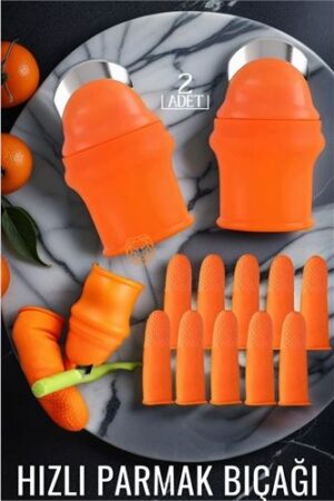Hızlı Parmak Bıçağı Başparmak Sebze Kesici 2 li set. Mutfak Ürünleri ve Mutfak Ekipmanları.