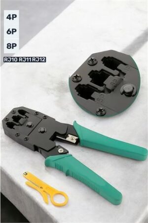 Kablo Sıkma ve Soyma Pensesi RJ-11-RJ-12-RJ-45 4P 6P 8P. Oto-Hırdavat ve Elektrik Elektronik.