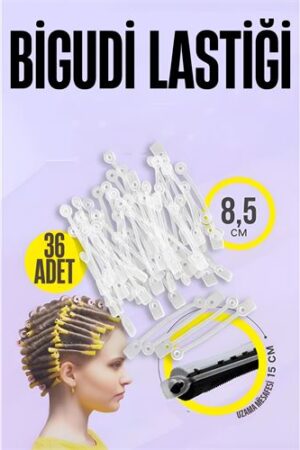 Bigudi Lastiği Perma Lastikleri 36 ADET. Kuaför Berber ve Kuaför Malzemeleri.