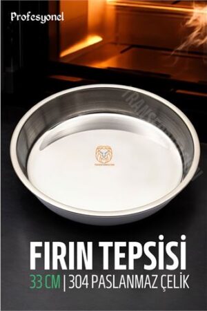 Çelik Fırın Tepsisi 33 cm 304 Paslanmaz Çelik. Oto-Hırdavat ve Testereler.