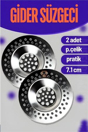 Çelik Lavabo Süzgeci 2 ADET. Mutfak Ürünleri ve Mutfak Ekipmanları.