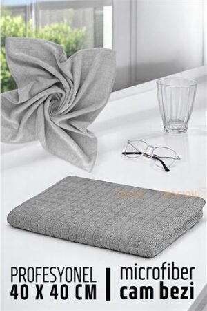 Çift Yüzeyli Profesyonel Microfiber Cam Bezi - Yüksek Kalite Temizlik Bezi  40 x 40 cm. Kuaför Berber ve Kuaför Malzemeleri.