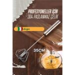 Dönerli Çırpıcı 304 Paslanmaz Çelik Yumurta Çırpıcı. Mutfak Ürünleri ve Çırpıcılar.