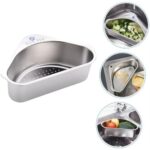 Inox Lavabo Köşe Süzgeci Organizer 304 Paslanmaz Çelik - Görsel 2